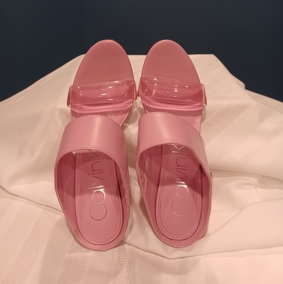 Pre-owned Calvin Klein ShaynaMule Heel in Pink  Size 8m - Picture 6 of 7